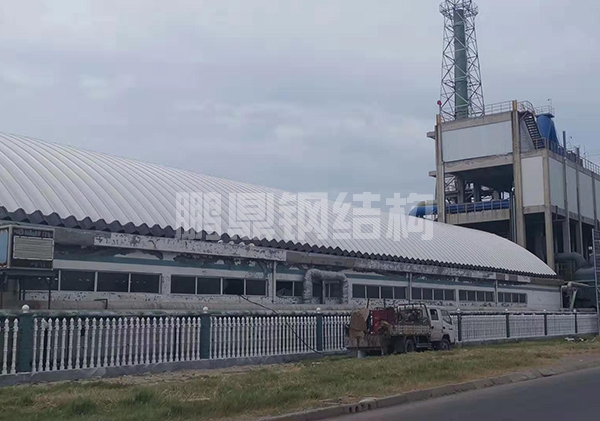 化工厂27米跨度彩钢拱形屋顶